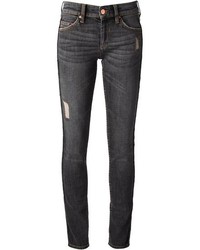 Jeans aderenti strappati grigio scuro di Etoile Isabel Marant