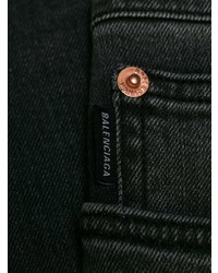 Jeans aderenti strappati grigio scuro di Balenciaga