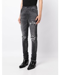 Jeans aderenti strappati grigio scuro di Amiri
