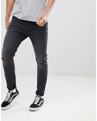Jeans aderenti strappati grigio scuro di ONLY & SONS