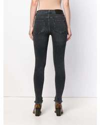 Jeans aderenti strappati grigio scuro di Dondup