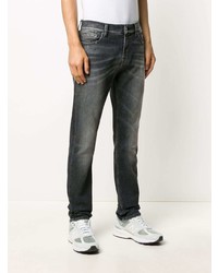 Jeans aderenti strappati grigio scuro di 7 For All Mankind