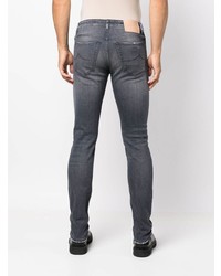 Jeans aderenti strappati grigio scuro di Jacob Cohen