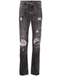 Jeans aderenti strappati grigio scuro di Unravel Project