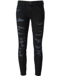 Jeans aderenti strappati neri di Current/Elliott