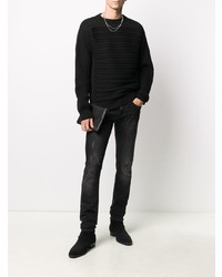 Jeans aderenti strappati neri di Les Hommes
