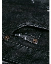 Jeans aderenti strappati neri di Dsquared2