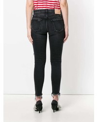 Jeans aderenti strappati neri di Moussy Vintage