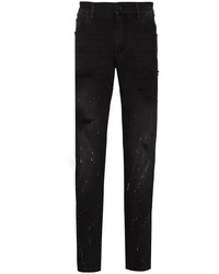 Jeans aderenti strappati neri di Dolce & Gabbana