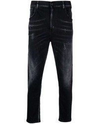 Jeans aderenti strappati neri di Dondup