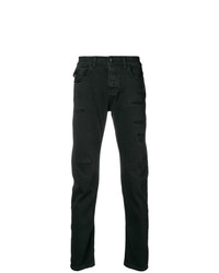 Jeans aderenti strappati neri di Frankie Morello