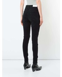 Jeans aderenti strappati neri di RE/DONE