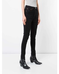 Jeans aderenti strappati neri di RE/DONE