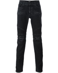 Jeans aderenti strappati neri di Hudson