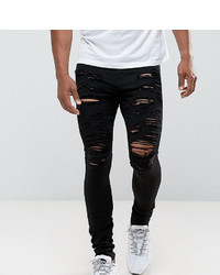 Jeans aderenti strappati neri di Jaded London