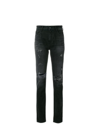 Jeans aderenti strappati neri di Marcelo Burlon County of Milan