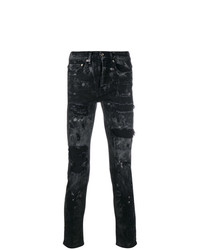Jeans aderenti strappati neri di Overcome