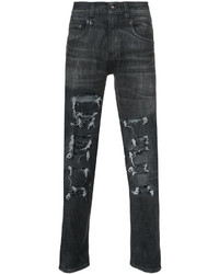 Jeans aderenti strappati neri di R 13