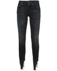 Jeans aderenti strappati neri di R 13