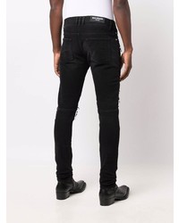 Jeans aderenti strappati neri di Balmain