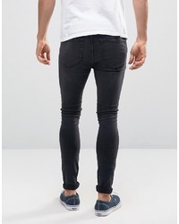 Jeans aderenti strappati neri di New Look