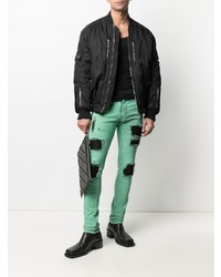 Jeans aderenti strappati verde menta di Philipp Plein