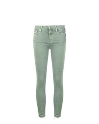 Jeans aderenti verde menta di 7 For All Mankind