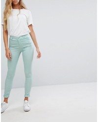 Jeans aderenti verde menta di Vero Moda
