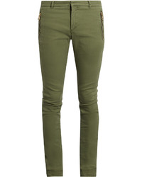 Jeans aderenti verde oliva