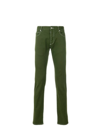 Jeans aderenti verde oliva di Maison Margiela