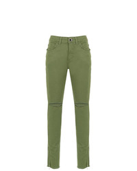 Jeans aderenti verde oliva di Olympiah
