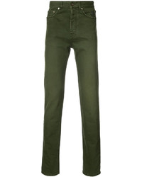 Jeans aderenti verde oliva di Saint Laurent