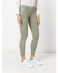 Jeans aderenti verde oliva di Current/Elliott