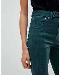 Jeans aderenti verde scuro