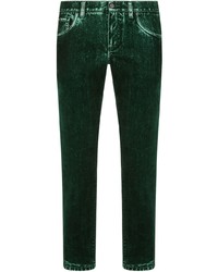 Jeans aderenti verde scuro di Dolce & Gabbana