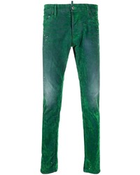 Jeans aderenti verde scuro di DSQUARED2