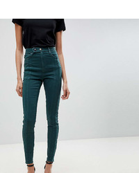 Jeans aderenti verde scuro