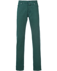 Jeans aderenti verde scuro di Kiton