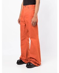Jeans arancioni di Rick Owens DRKSHDW