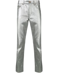 Jeans argento di Saint Laurent
