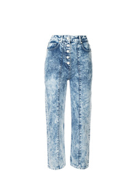 Jeans boyfriend effetto tie-dye blu di Aalto