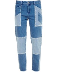 Jeans boyfriend patchwork blu di House of Holland