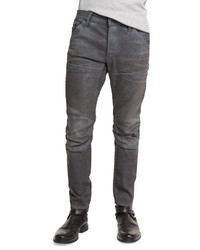 Jeans con borchie grigio scuro