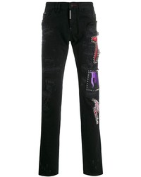 Jeans con borchie neri di Philipp Plein