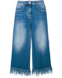Jeans con frange blu di MSGM