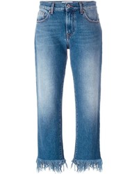 Jeans con frange blu di MSGM