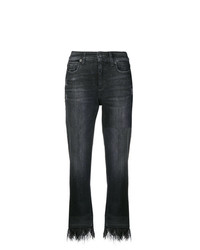 Jeans con frange neri di Cambio