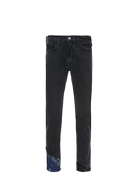 Jeans con stampa cachemire neri di 424