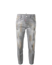 Jeans decorati grigi di Dsquared2