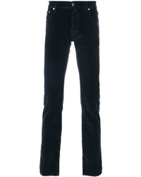 Jeans di velluto blu scuro di Jacob Cohen